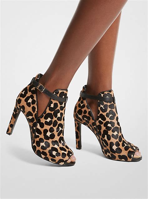 michael michael kors lawson open toe|Michael Kors leopard booties.